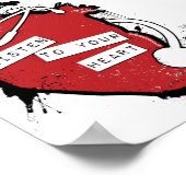 Poster écoutez votre coeur anatomique (Coin)