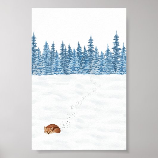 Poster Écran (10,2 x 15,2 cm) - Scène d'hiver (Devant)