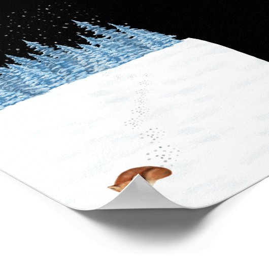 Poster Écran (10,2 x 15,2 cm) - Scène d'hiver (Coin)