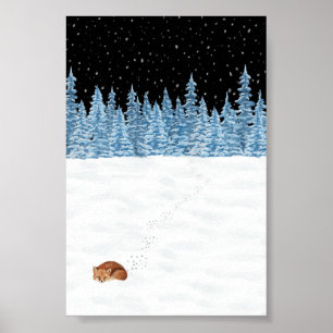 Poster Écran (10,2 x 15,2 cm) - Scène d'hiver