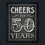 POSTER ÉCRAN À 50 ANS SIGNALER ÉCRAN À 50 ANS<br><div class="desc">Idéal pour la planification et la décoration pour les Mariages et les fêtes ou comme décoration à domicile.</div>