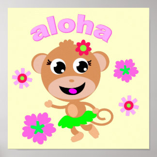 Poster écran aloha singe.ai