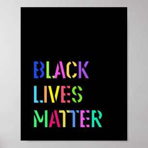 Poster Écran coloré Black Lives Matter 01 modifiable