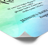 Poster Écran de douche Raffle à rainbow Script (Coin)