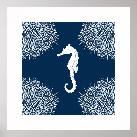Poster Ecran de mer et corail imprimé. (Devant)