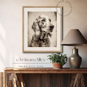 Poster Écran de portrait d'un Setter anglais