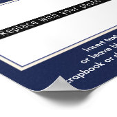 Poster Écran photo de la Marine Blue Star (Coin)