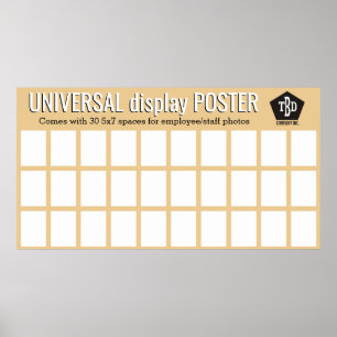 Poster Ecran photo universel de couleur personnalisable g