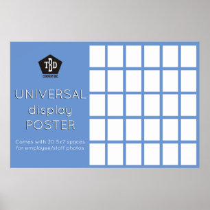 Poster Ecran photo universel de couleur personnalisable g