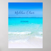 Poster Écran professionnel Ocean Blue Scene (Devant)