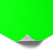 Poster Écran vert néon moderne clair sobre solide cool (Coin)