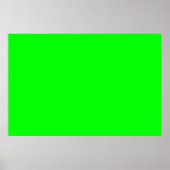 Poster Écran vert néon moderne clair sobre solide cool (Devant)