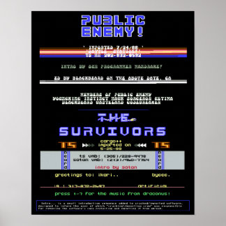 Poster Écrans d'entrée Commodore 64 14" x 18" PE & TS