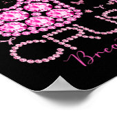 Poster Écraser le cancer du sein Sensibilisation Bling ro (Coin)