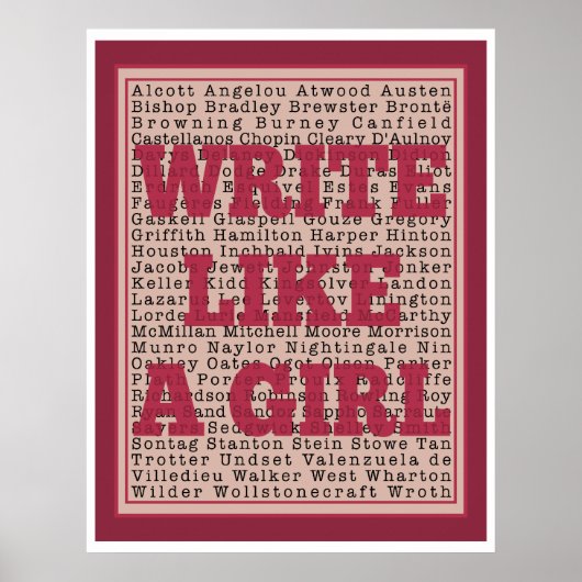 Poster Écrire comme une fille Lipstick Imprimer (Devant)