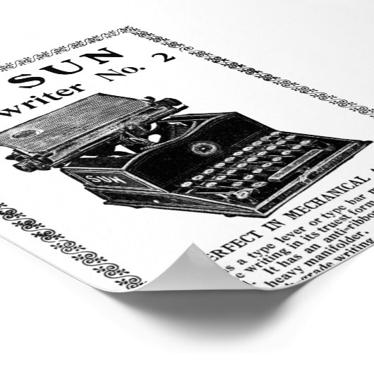 POSTER ÉCRIRE DE TYPE (Coin)