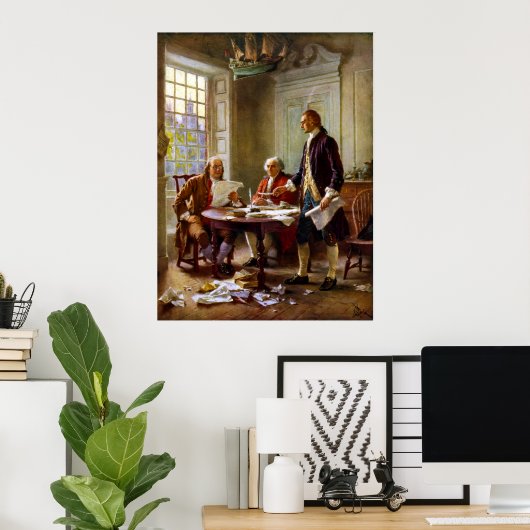 Poster Écrire la Déclaration d'indépendance (Bureau à domicile)