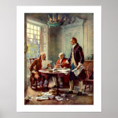 Poster Écrire la Déclaration d'indépendance Art (Devant)