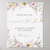 Poster Écrire votre adresse Baby shower Adresse de l'Enve (Devant)