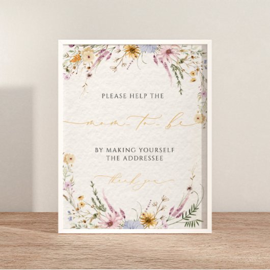 Poster Écrire votre adresse Baby shower Adresse de l'Enve