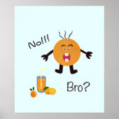 Poster Écris orange (Devant)