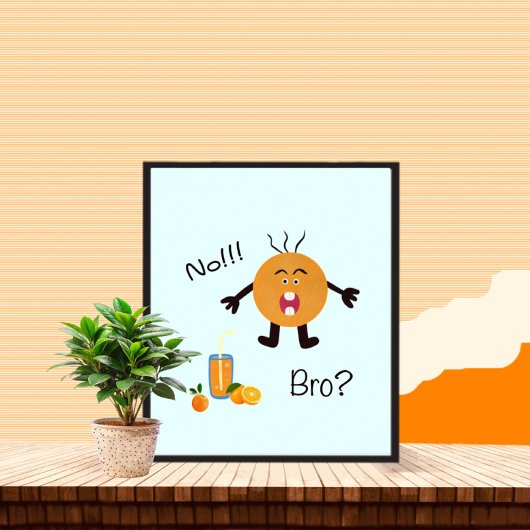 Poster Écris orange