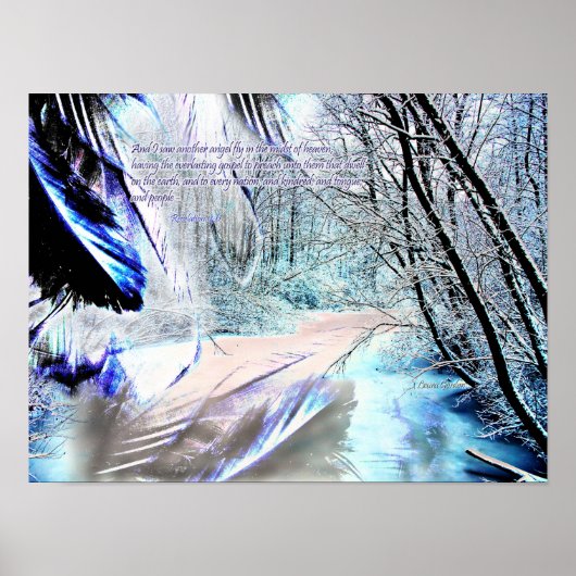 Poster Écriture 'Angel's Reflection' (Devant)