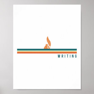 Poster Écriture Auteur Écriture Rétro