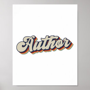 Poster Écriture Auteur Rétro