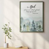 Poster Écriture biblique de montagne verset