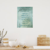 Poster Écriture biblique pour l'inquiétude, l'anxiété, la (Cuisine)