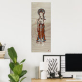 Poster Écriture Bouddha Doug Fir Art Arrière - plan Impri (Bureau à domicile)
