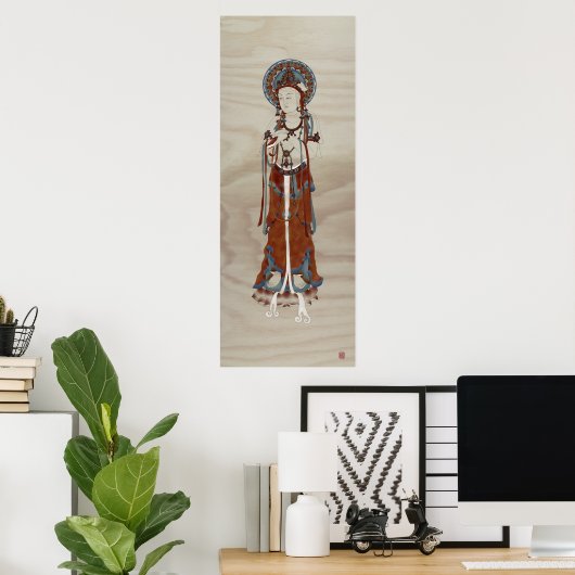 Poster Écriture Bouddha Doug Fir Art Arrière - plan Impri (Bureau à domicile)
