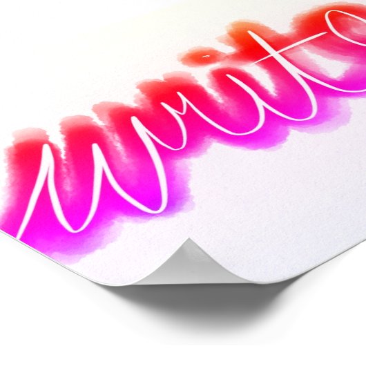 Poster Écriture brillante (Coin)