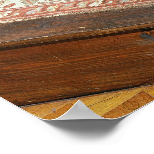 Poster Ecriture bureau, noyer avec marqueterie arabesque (Coin)