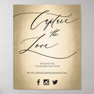 Poster Écriture calligraphique Capturez l'amour panneau d