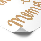 Poster Écriture calligraphique chic en souvenir (Coin)