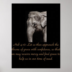 Poster Écriture chrétienne Heb 4:16