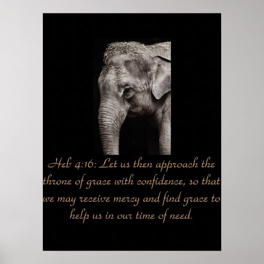 Poster Écriture chrétienne Heb 4:16 (Devant)