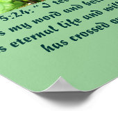 Poster Écriture chrétienne Jean 5:24 (Coin)