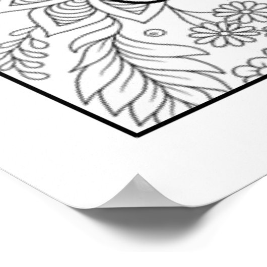 Poster Écriture Couleur moi Jolie (Coin)