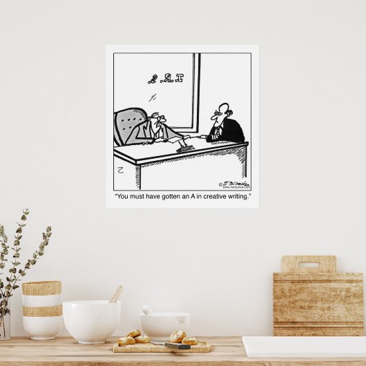 Poster Écriture créative sur la déclaration de revenus (Cuisine)