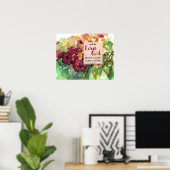 Poster Écriture de jardin Fleurs de pétunia Genèse (Bureau à domicile)