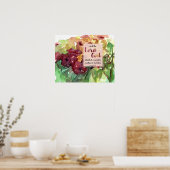 Poster Écriture de jardin Fleurs de pétunia Genèse (Cuisine)