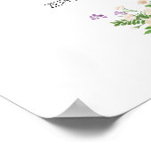 Poster Écriture de marguerite aquarelle (Coin)