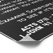 Poster Écriture de recherche noir et blanc (Coin)