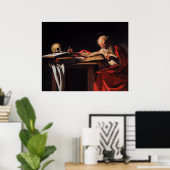 Poster Écriture de Saint Jérôme (par Caravaggio) (Bureau à domicile)