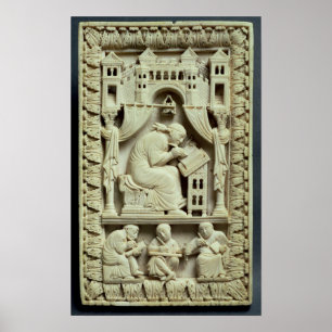 Poster Écriture de St Gregory avec des scribes ci-dessous