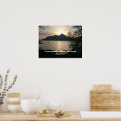 Poster Écriture du coucher de soleil sur la tranquillité (Cuisine)