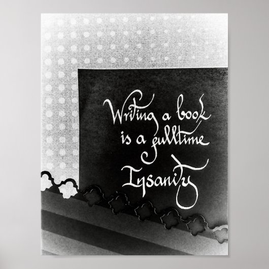 Poster Ecriture d'un manifeste d'auteur de livre noir et (Devant)